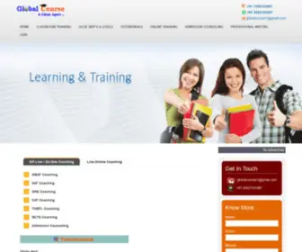 Globalcourse.in(SAT GMAT GRE TOEFL IELTS IBDP IGCSE and A Levels Training & Admission Counseling) Screenshot