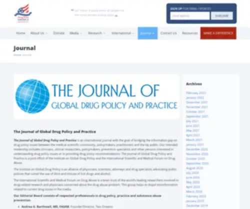 Globaldrugpolicy.org(Drug Free America Foundation) Screenshot