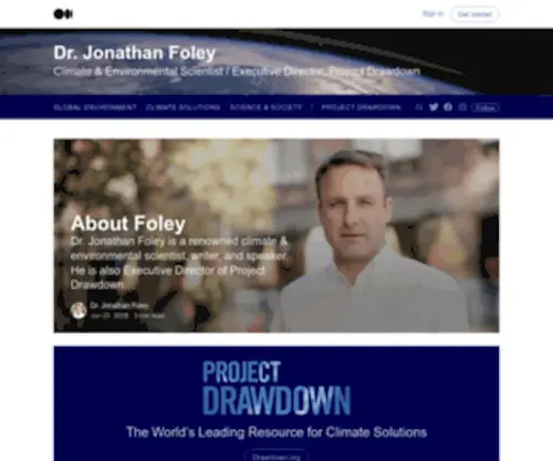 Globalecoguy.org(Insights by dr. jonathan foley) Screenshot
