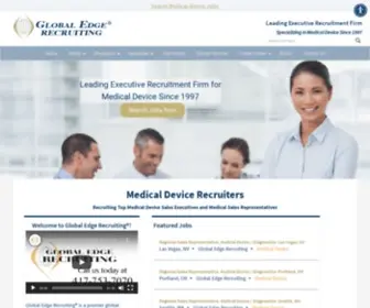 Globaledgerecruiting.com(Medical Device Recruiters) Screenshot
