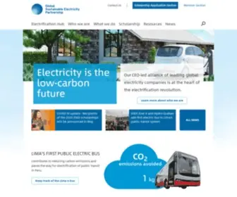 Globalelectricity.org(Global Sustainable Electricity Partnership) Screenshot