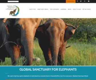 Globalelephants.org(Global Sanctuary for Elephants) Screenshot