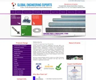 Globalengineeringexports.com(Thread rods) Screenshot