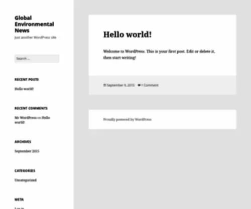 Globalenvironmentalnews.com(Global Environmental News) Screenshot