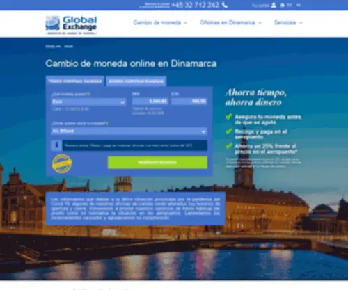 Globalexchange.dk(Cambio de moneda en Dinamarca) Screenshot