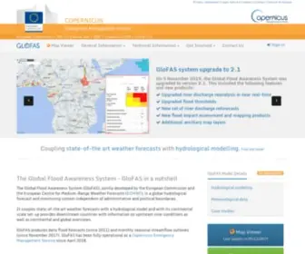 Globalfloods.eu(Global ensemble streamflow forecasting and flood forecasting) Screenshot