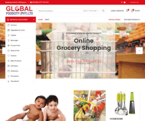 Globalfoodcity.com(Groceries, Baby Products, House Hold and Electronic items) Screenshot