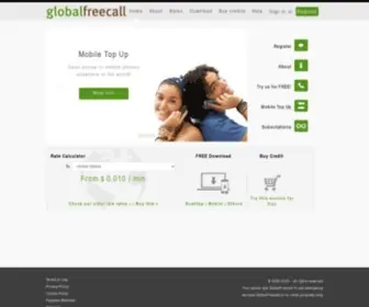 Globalfreecall.com(Cheap calls to bangladesh) Screenshot