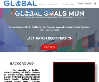 Globalgoalsmun.org(Global Goals Model United Nations) Screenshot