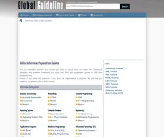 Globalguideline.com(Job Interviews And Quizzes) Screenshot