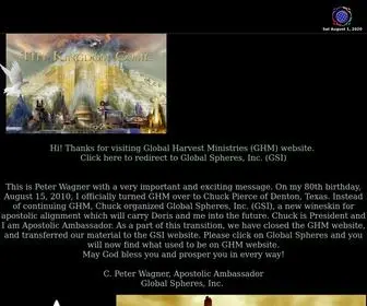 Globalharvest.org(Global Harvest Ministries) Screenshot