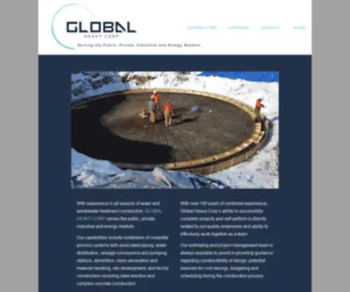 Globalheavycorporation.com(Water and Wastewater Treatment Construction) Screenshot