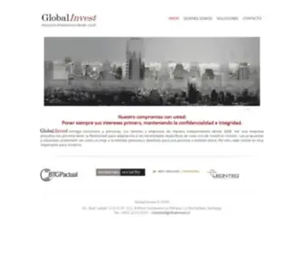 Globalinvest.cl(Soluciones para familias desde 2008. Nuestro compromiso con usted) Screenshot