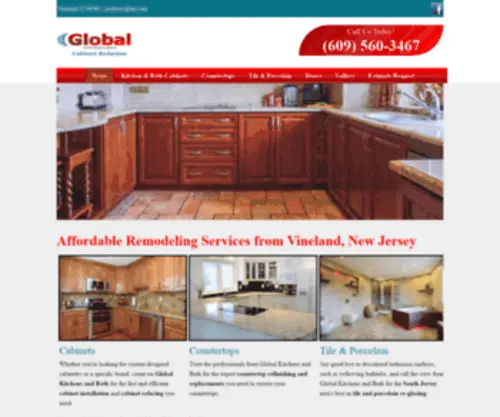 Globalkitchensandbath.com(Kitchen and Bath Remodeling) Screenshot