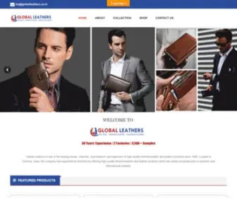 Globalleathers.co.in(35 years of bags &amp; wallets mfr) Screenshot