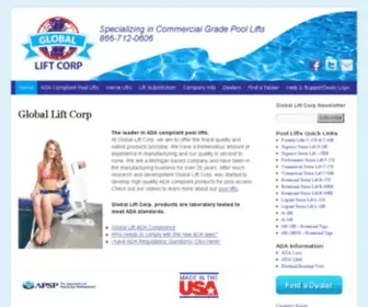 Globalliftcorp.com(Pool Lifts) Screenshot