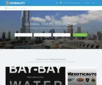 Globallity.com(Ranging from manufacturers to freight forwarders; Globallity) Screenshot