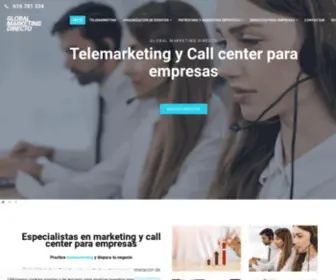 Globalmarketingdirecto.com(Telemaketing y Call center empresas) Screenshot