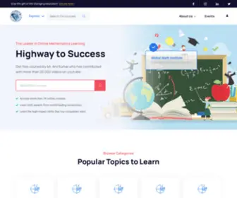 Globalmathinstitute.com(Learn Mathematics from the Best Faculty) Screenshot