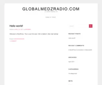 Globalmedzradio.com(GLOBAL MEDZ RADIO) Screenshot