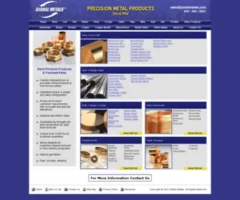 Globalmetals.com(Supplier of Aluminum) Screenshot