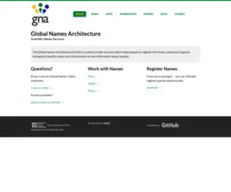 Globalnames.org(GlobalNames Home) Screenshot