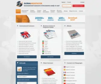 Globalnegotiator.com(International Contracts Templates and samples) Screenshot