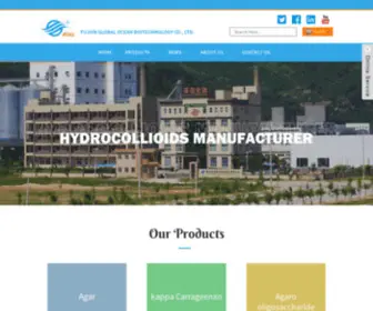 Globaloceanagar.com(Food Grade Agar) Screenshot