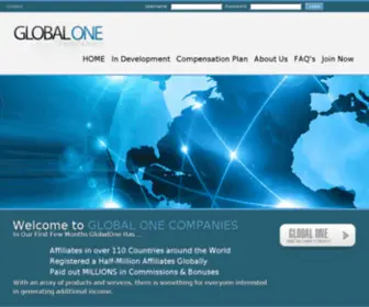 Globalonecompanies.com(Global One Companies) Screenshot