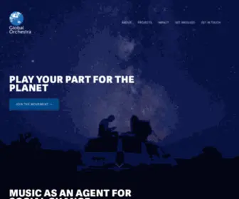 Globalorchestra.com(What part will you play for the planet) Screenshot