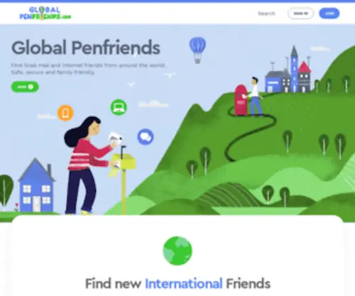 Globalpenfriends.com(Penpal club for people all over the world. People of all ages welcome to join. Our penpal site) Screenshot