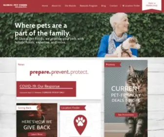 Globalpetfoods.com(The Healthy Choice for Pets) Screenshot