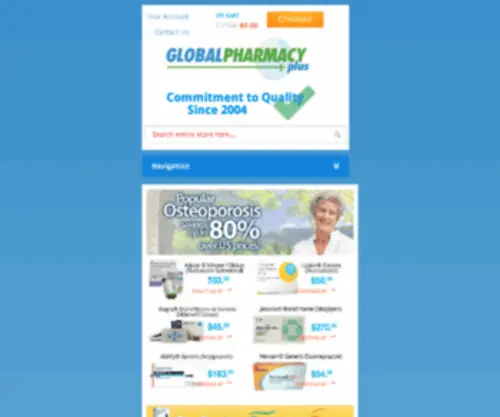 Globalpharmacycanada.com(Safe Generic Medicine) Screenshot