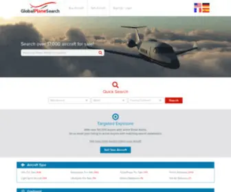 Globalplanesearch.com(Aircraft for Sale on GlobalPlaneSearch) Screenshot