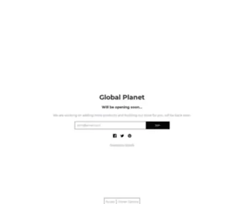 Globalplanet.shop(Will be back soon) Screenshot