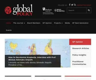 Globalpolicyjournal.com(Global Policy Journal) Screenshot