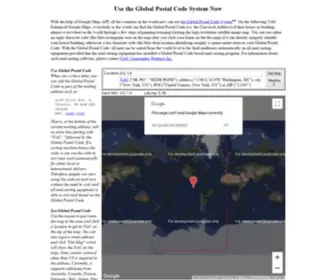 Globalpostalcodesystem.info(Use the Global Postal Code System Now) Screenshot