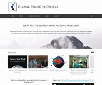 Globalprioritiesproject.org(Prioritisation and policy research) Screenshot