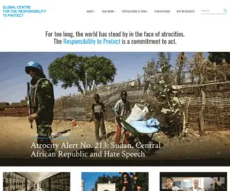 Globalr2P.org(The Global Centre for the Responsibility to Protect) Screenshot