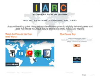 Globalratings.com(IARC ratings for mobile and digitally delivered games from International Age Rating Coalition) Screenshot