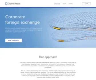 Globalreachgroup.ca(Corporate Foreign Exchange with Global Reach Group) Screenshot