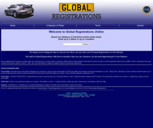 Globalreg.co.uk(Global Registrations) Screenshot