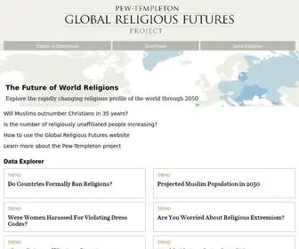 Globalreligiousfutures.org(Data Explorer) Screenshot