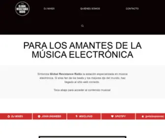 Globalresistanceradio.com(Emisora de Música Electrónica) Screenshot