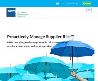 Globalrms.com(Proactively Manage Supplier Risk) Screenshot