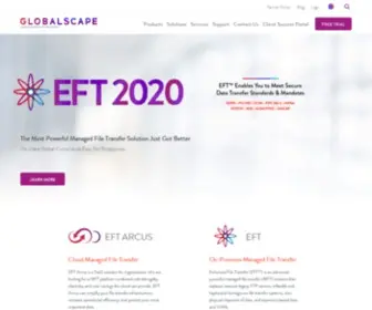 Globalscape.co.uk(Secure Enterprise Data Exchange Solutions) Screenshot