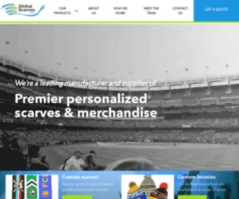 Globalscarves.com(Design Custom Scarves & Soccer Scarves With Global Scarves) Screenshot
