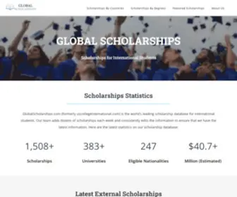 Globalscholarships.com(Scholarships for International Students) Screenshot