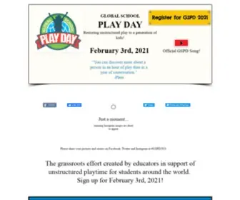 Globalschoolplayday.com(Global School Play Day) Screenshot