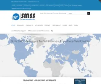 Globalsms.co.za(GlobalSMS Bulk SMS Services from 12c or 0.007 EU per SMS) Screenshot